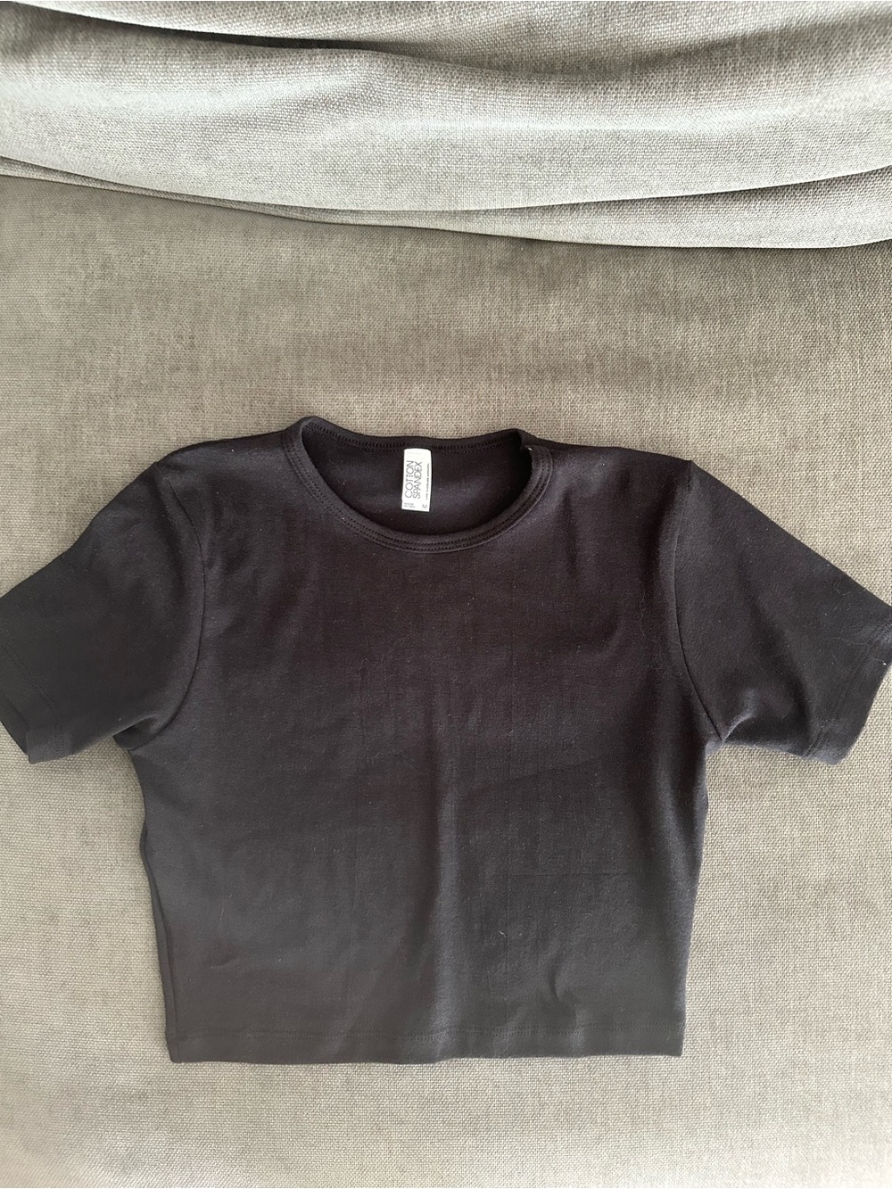 Los Angeles Apparel Black Cropped Tee